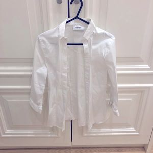 Figaret Paris, white, 100% cotton blouse